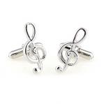 Silver Musical Note Music Cufflinks1.jpg